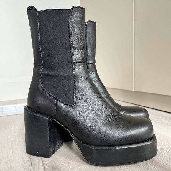 L’intervalle Banton Black Leather Boots EU 37 - Picture 4 of 8